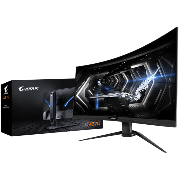 ⁦מסך גיימינג Aorus CV27Q 27" QHD 2K 165HZ Gaming Curved Monitor⁩ – תמונה ⁦4⁩