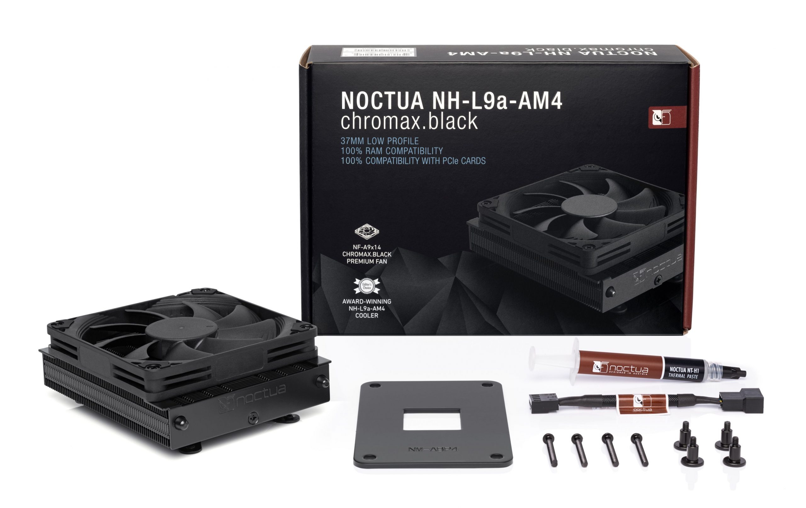 מאוורר למעבד NOCTUA NH-L9a AM4 chromax.black SFF CPU COOLER – תמונה 2