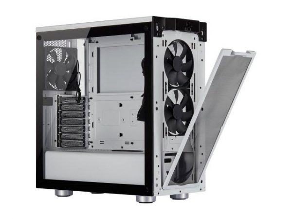 ⁦מארז Corsair 275R Airflow Tempered Glass White Mid Tower צבע לבן⁩ – תמונה ⁦2⁩