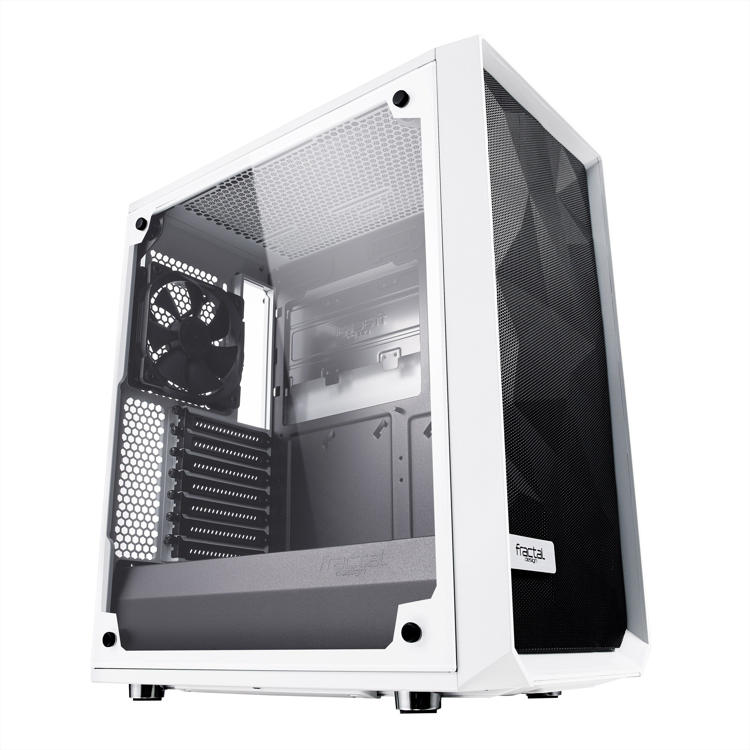 מארז  Fractal Design Meshify C White TG Mid Tower צבע לבן