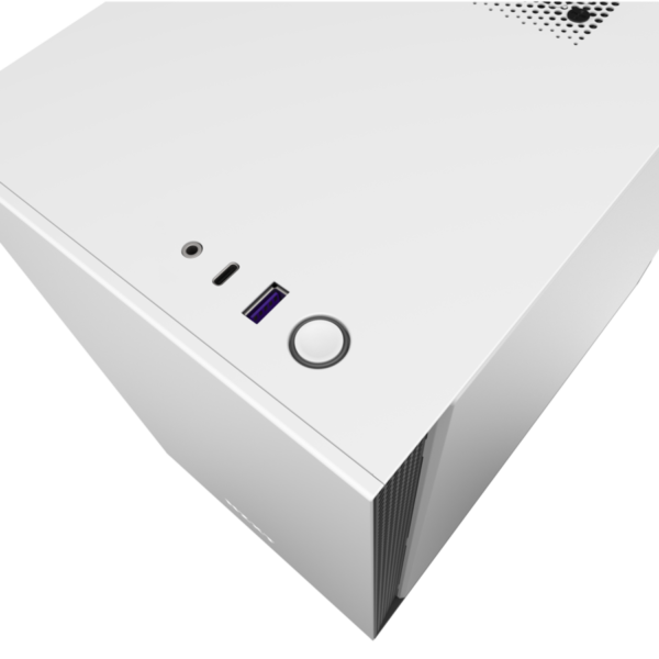⁦מארז NZXT H210 Matte White Mini-ITX צבע לבן⁩ – תמונה ⁦5⁩