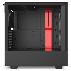 מארז NZXT H510 Matte Black/Red Mid Tower צבע שחור ואדום