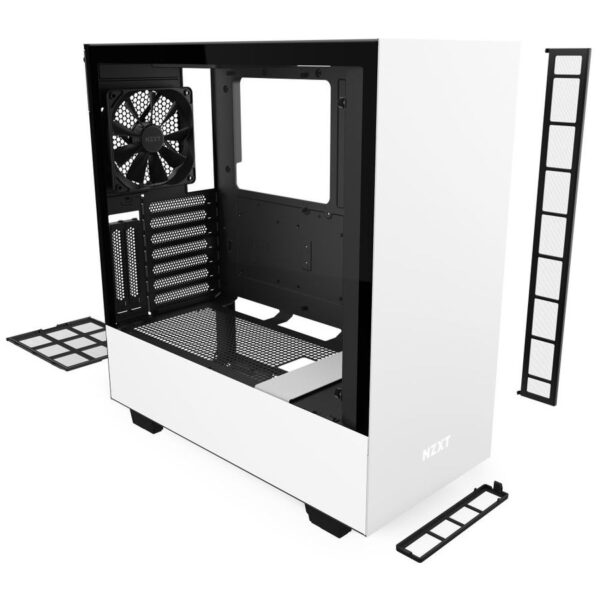 ⁦מארז NZXT H510i Matte White Compact ATX Mid -Tower צבע לבן⁩ – תמונה ⁦2⁩