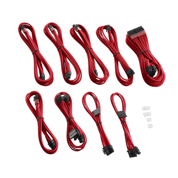 ⁦סט כבלים לספק כוח CableMod RT-Series PRO ModMesh Red⁩ – תמונה ⁦2⁩