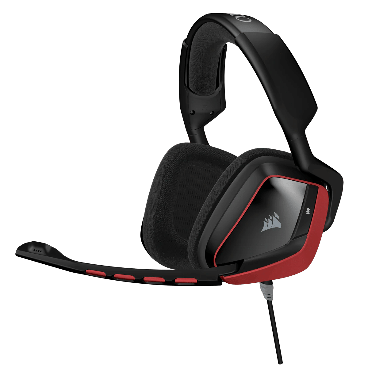 אוזניות Corsair VOID Surround Hybrid Stereo with Dolby 7.1 - RED בצבע שחור אדום