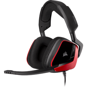אוזניות Corsair VOID ELITE SURROUND - Cherry בצבע שחור אדום