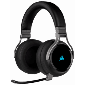 אוזניות Corsair VIRTUOSO RGB WIRELESS HIGH-FIDELITY Carbon בצבע שחור