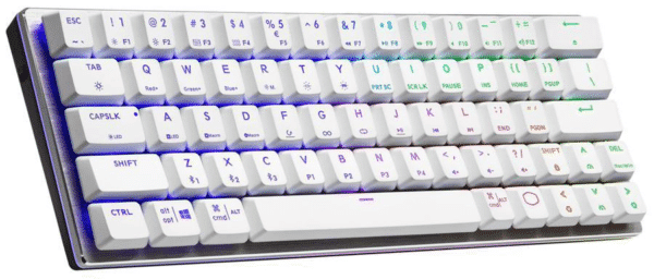 מקלדת גיימינג COOLERMASTER SK622 Wireless White Keyboard - BLUE SWITCH