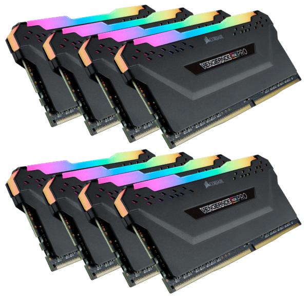 זיכרון Corsair 256GB KIT (8x32GB) DDR4 3200MHz Vengeance RGB PRO C16