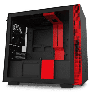 מארז NZXT H210 Matte Black-Red Mini-ITX צבע שחור אדום