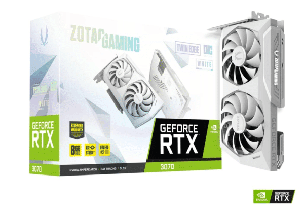 כרטיס מסך לגיימינג ZOTAC RTX 3070 TWIN EDGE 8GB WHITE