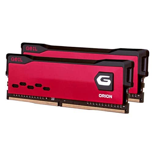 זיכרון GEIL 16GB KIT (2x8GB) DDR4 3600MHz Orion AMD Red C18