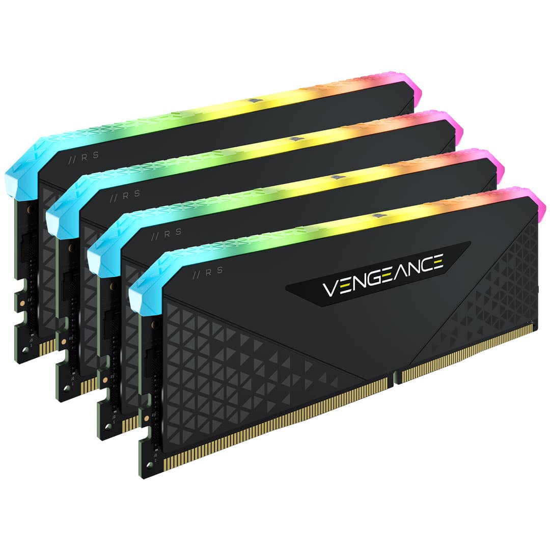 זיכרון Corsair 32GB KIT (4x8GB) DDR4 3200MHz Vengeance RGB RS C16