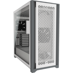 סט מארז, קירור מיים ומאוורים CORSAIR 5000D AIRFLOW TG WHITE + CAPELLIX 360MM + 4X120MM Fans Mid Tower צבע לבן
