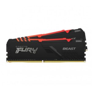 זיכרון Kingston 32GB KIT (2x16GB) DDR4 3200MHz FURY Beast RGB C16