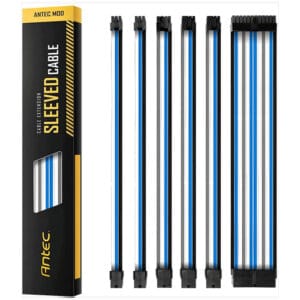 סט כבלים מאריכים לספק כוח Antec PSU Sleeved Extension Cable Kit Blue/Gray
