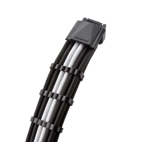 ⁦סט כבלים לספק כוח CableMod C-Series Pro ModFlex Black/White +12VHPWR⁩ – תמונה ⁦4⁩