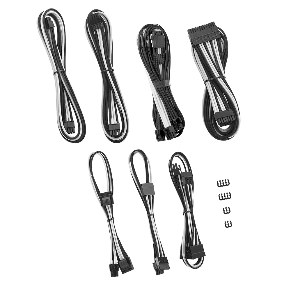 סט כבלים לספק כוח CableMod C-Series Pro ModFlex Black/White +12VHPWR – תמונה 2
