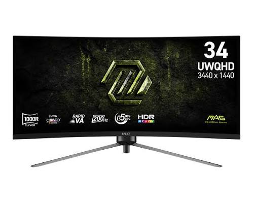 345CQRF E20 מסך גיימינג קעור MSI MAG 345CQRF E20 34" UWQHD 200HZ 0.5MS Curved Gaming Monitor – תמונה 1