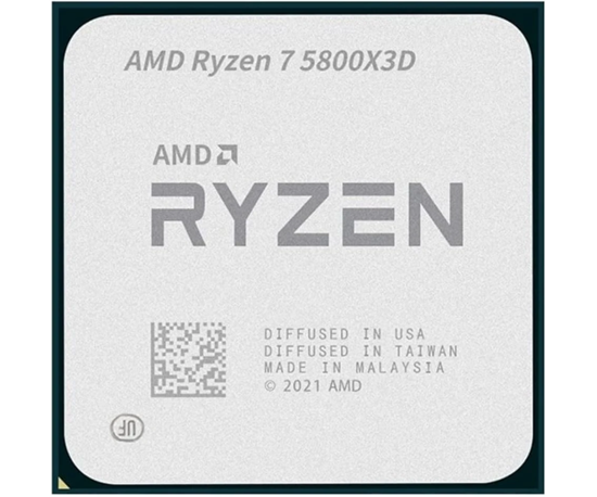 AW100100000651WOF מעבד AMD Ryzen 7 5800X3D 8-Cores 16-Threads 3.4GHz Turbo 4.5GHz TRAY – תמונה 1