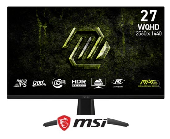 275QF E20 מסך גיימינג MSI MAG 275QF E20 27" QHD IPS 200HZ 0.5MS Gaming Monitor – תמונה 1