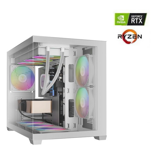 Deal-AURA-7500-5060-16G1T-W מחשב גיימינג זול AURA-7500F-RTX5060-16GB-1TB בצבע לבן – תמונה 1
