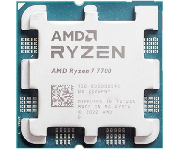 100-000000592 מעבד AMD Zen4 Ryzen 7 7700 8-Cores 16-Threads 3.8GHz Turbo 5.3GHz TRAY – תמונה 1